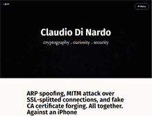 Tablet Screenshot of claudiodinardo.com